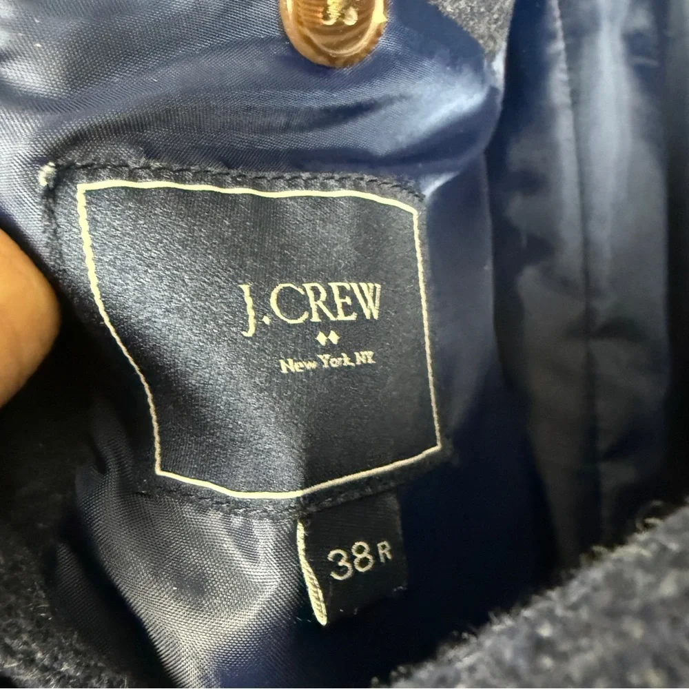 J Crew Wool Ultrasuede Patch Elbow Two Button Blazer - Picture 5 of 6